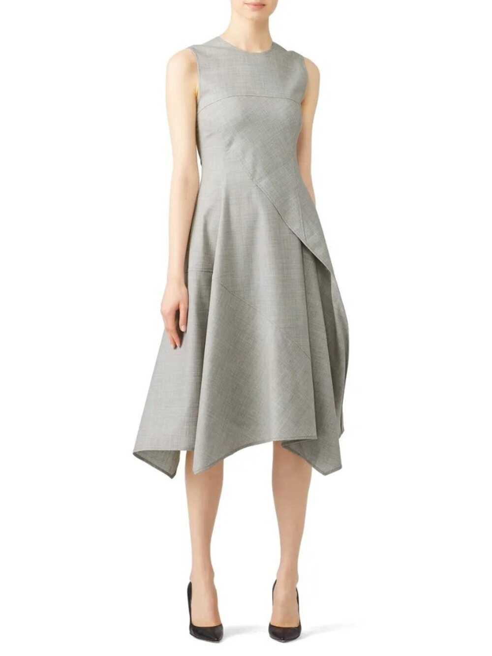 ADEAM Suiting Midi Dress Grey Size 4